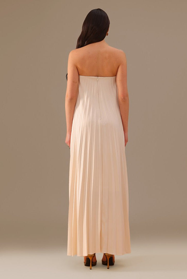 Ivory Off - Shoulder Aline Gown - shopaleena