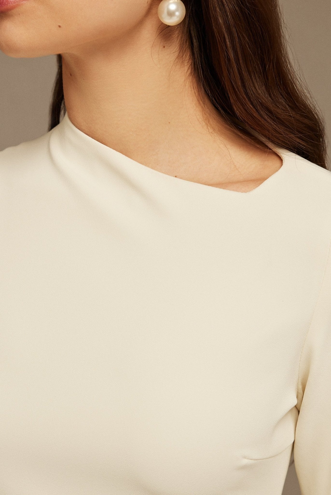 Ivory One Sleeve Maxi Dress - shopaleena