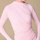 Jersey Draped Long Sleeve Maxi Dress - shopaleena