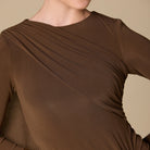 Jersey Draped Maxi Dress with Back Scarf - shopaleena
