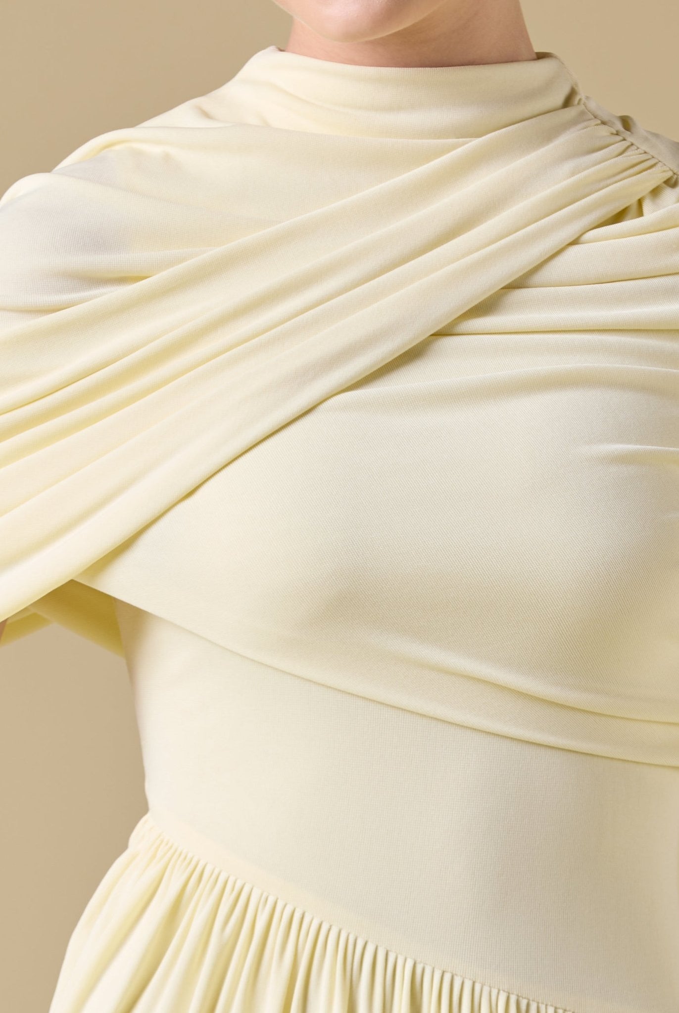 Jersey Draped Maxi Dress - shopaleena