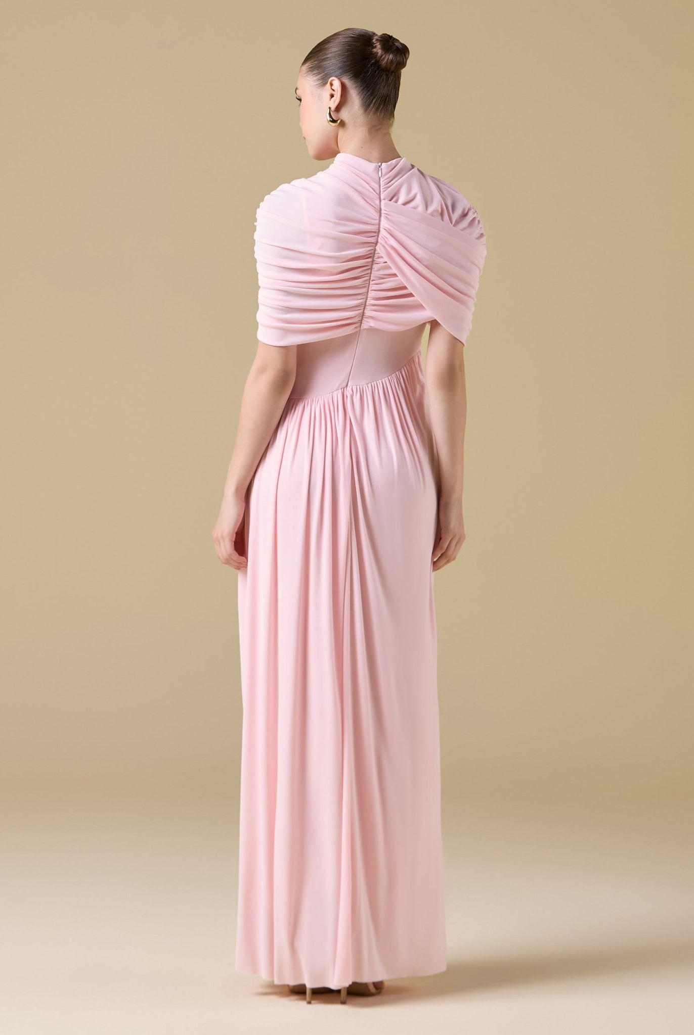 Jersey Draped Maxi Dress - shopaleena