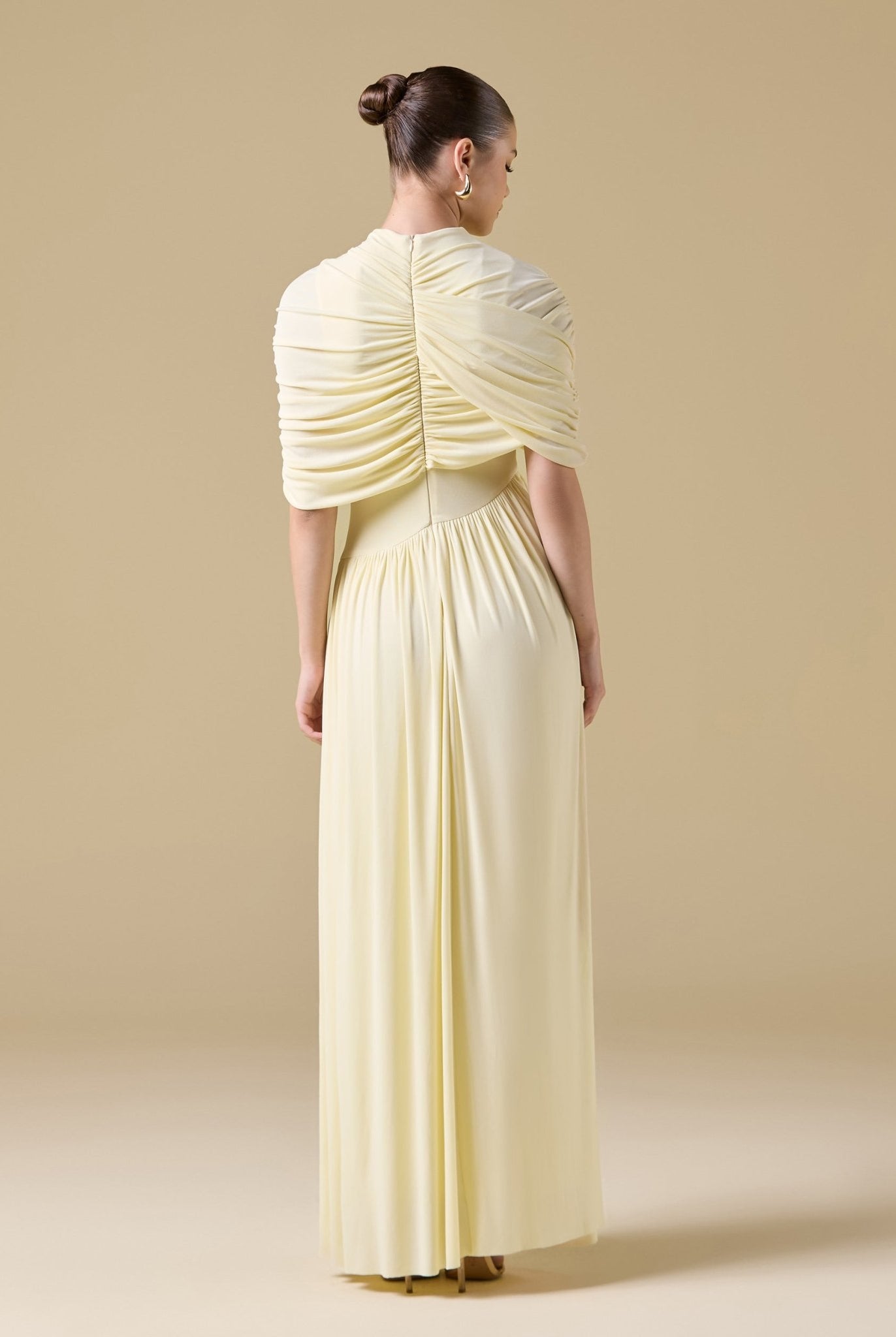 Jersey Draped Maxi Dress - shopaleena