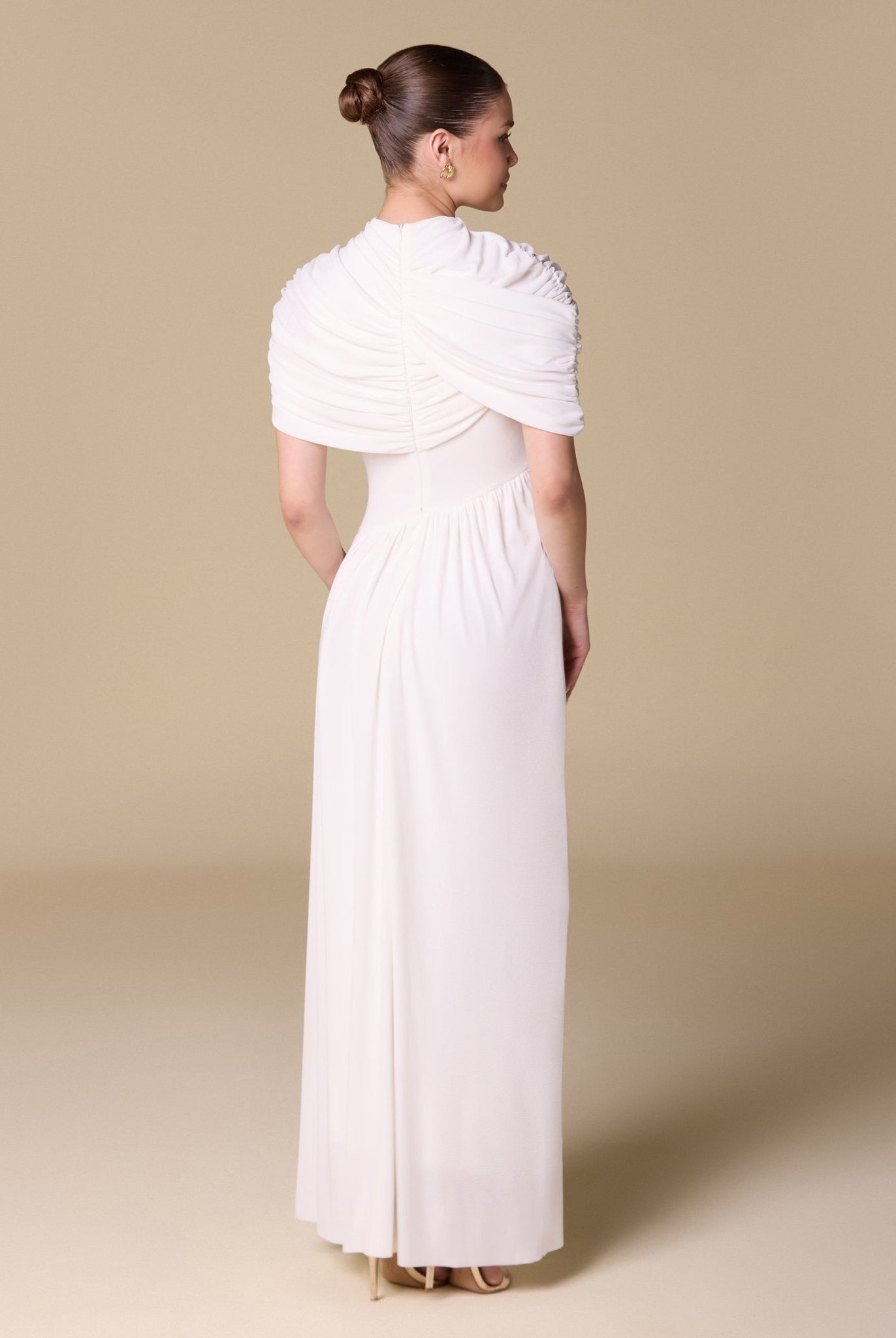 Jersey Draped Maxi Dress - shopaleena