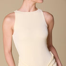 Jersey Draped Twist Detail Maxi Dress - shopaleena