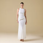 Jersey Draped Twist Detail Maxi Dress - shopaleena