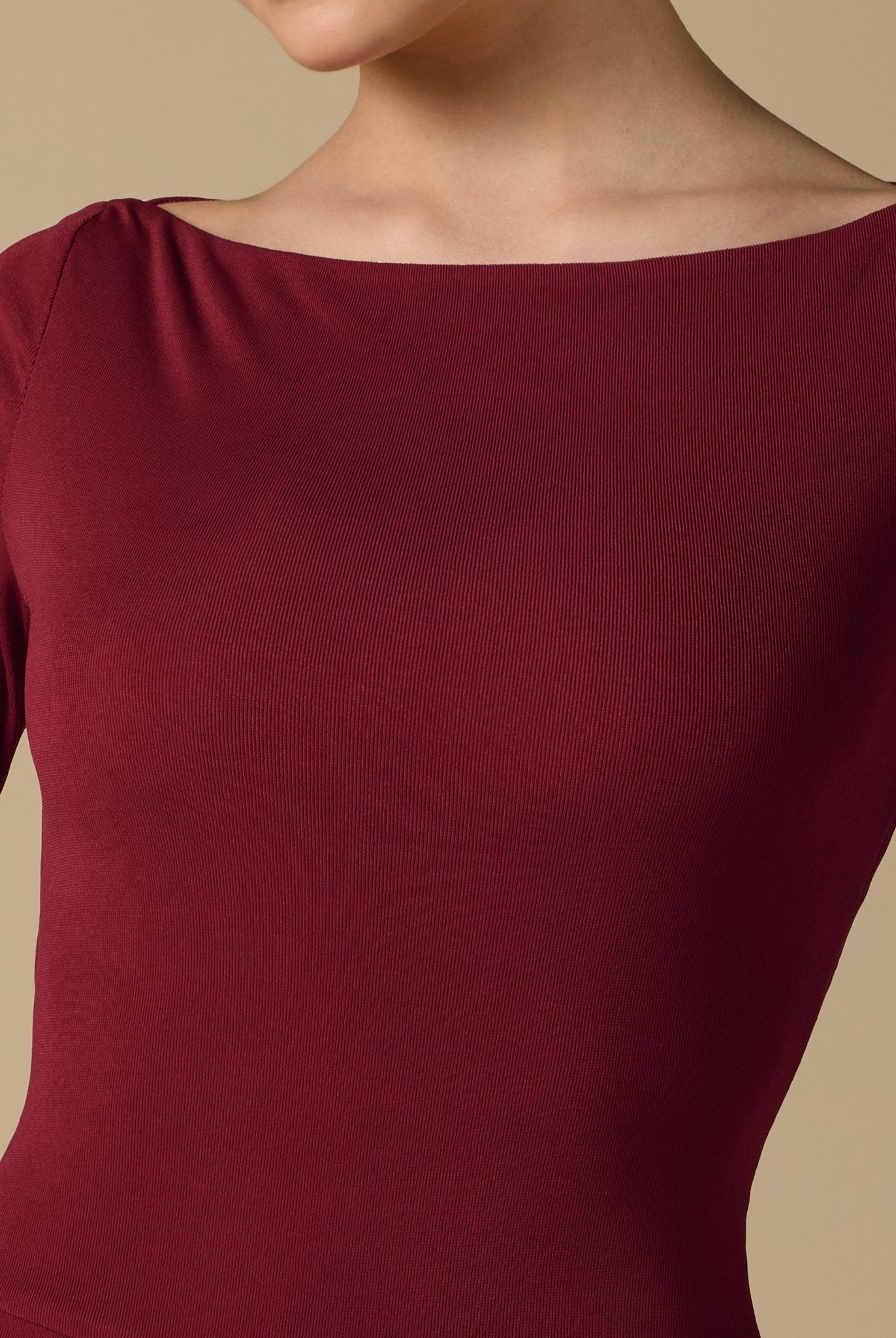 Jersey Maxi Dress with Gathered Waist - shopaleena