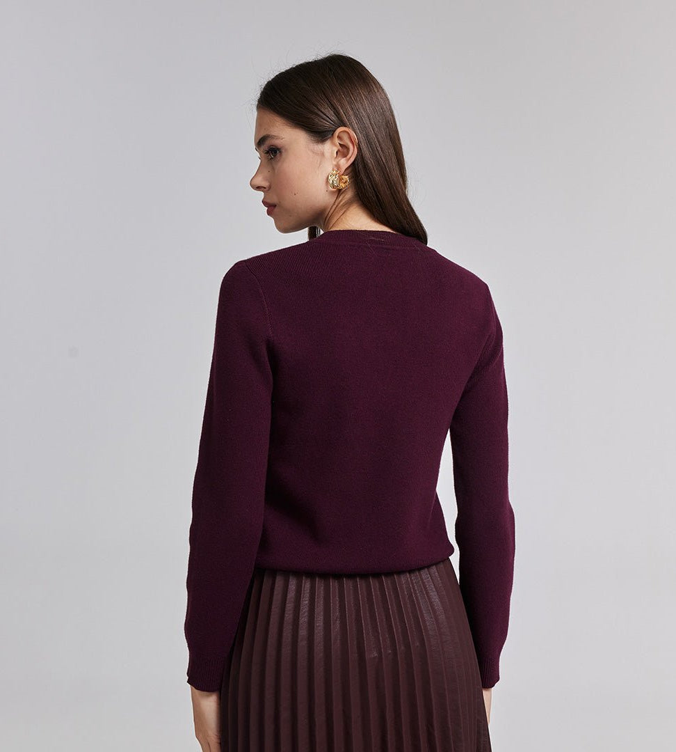 Knit Sweater with Side Buttons - shopaleena