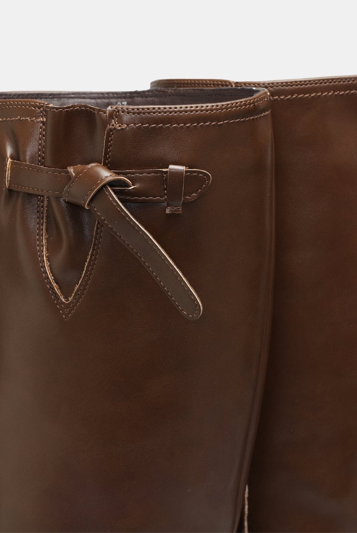 Leather Knee-High Boots - shopaleena