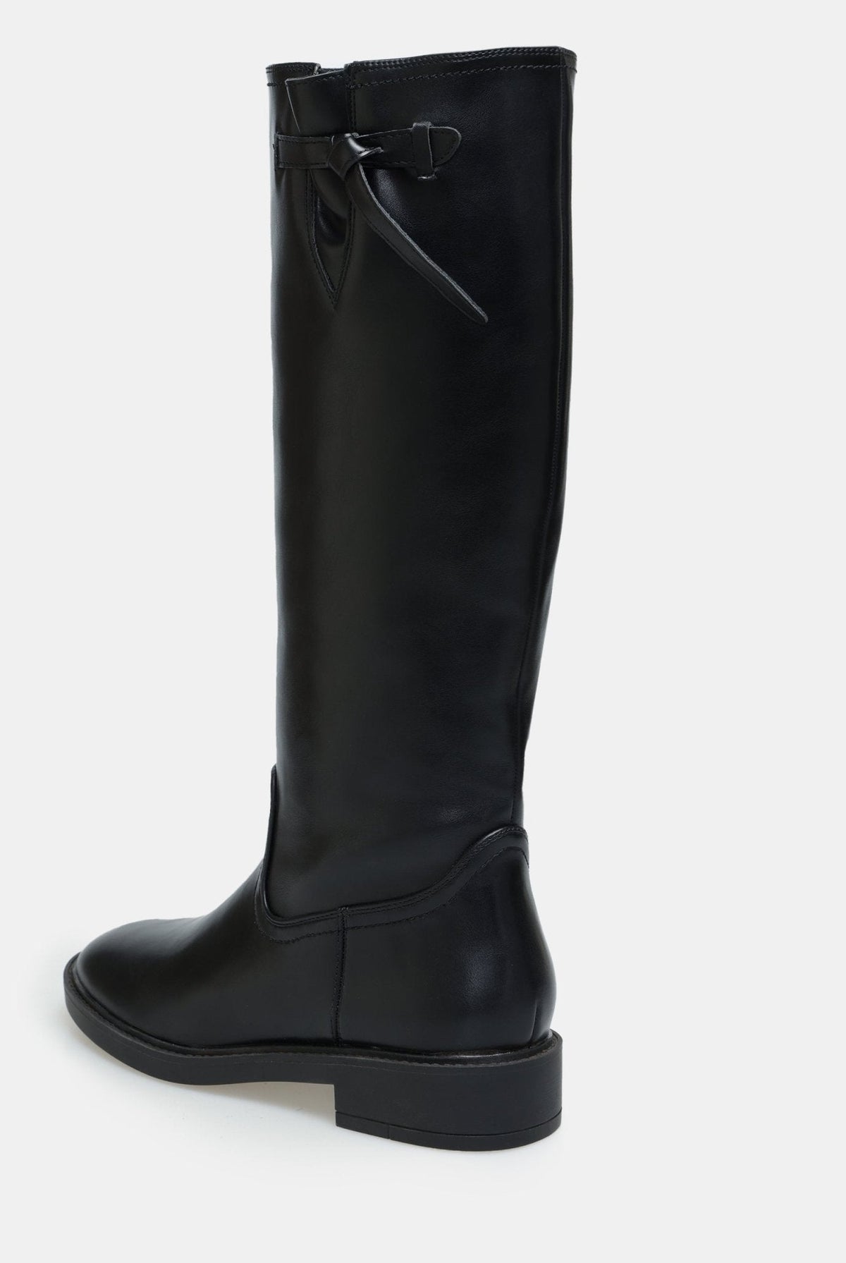 Leather Knee-High Boots - shopaleena
