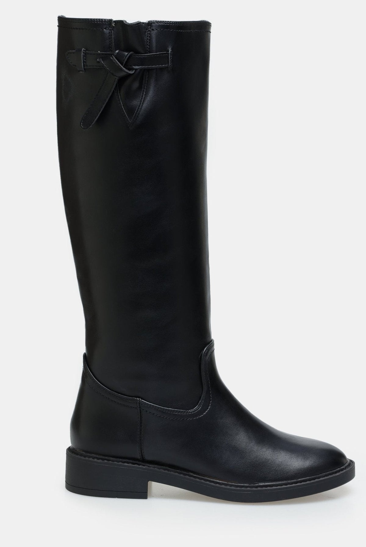 Leather Knee-High Boots - shopaleena