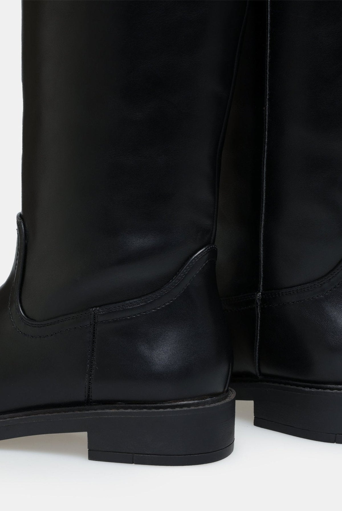 Leather Knee-High Boots - shopaleena
