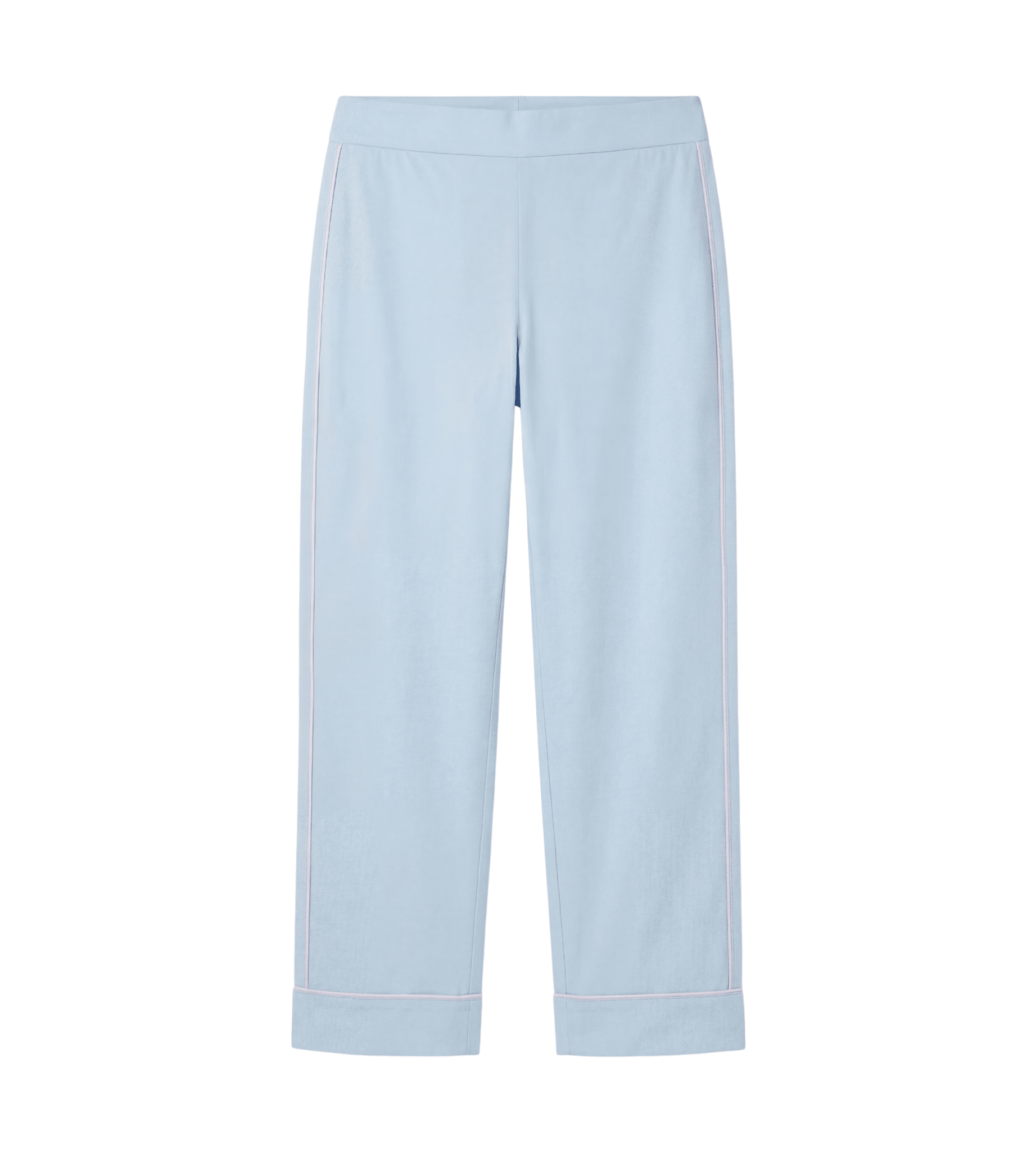 Light Blue Cotton Wide Leg Pants For Kids - shopaleena