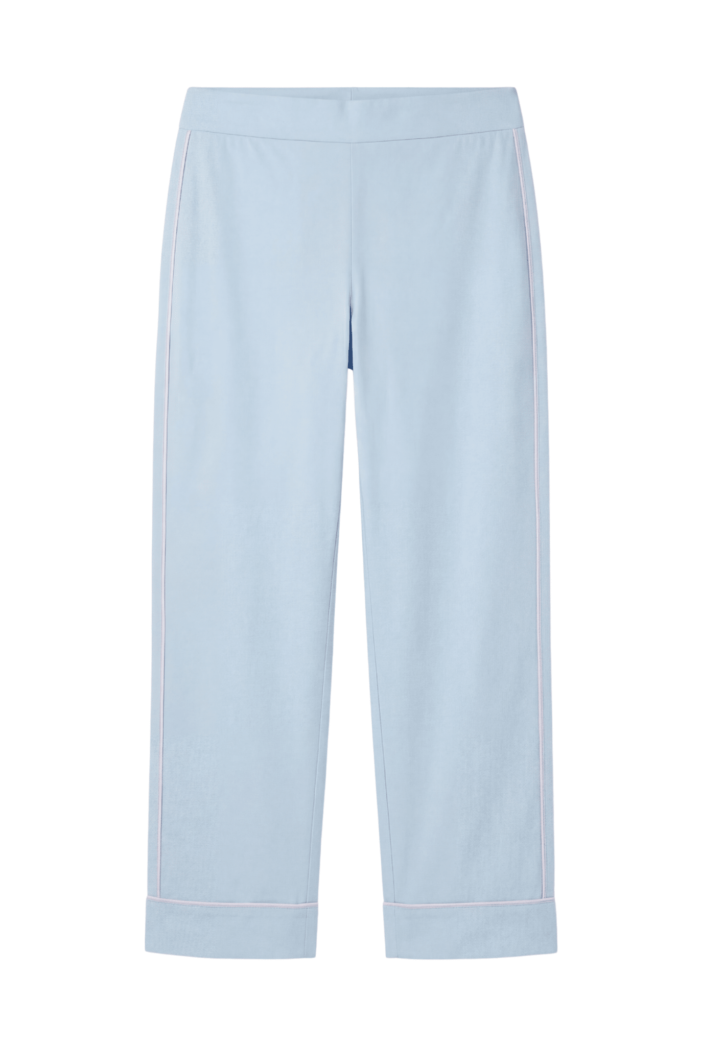 Light Blue Cotton Wide Leg Pants For Kids - shopaleena