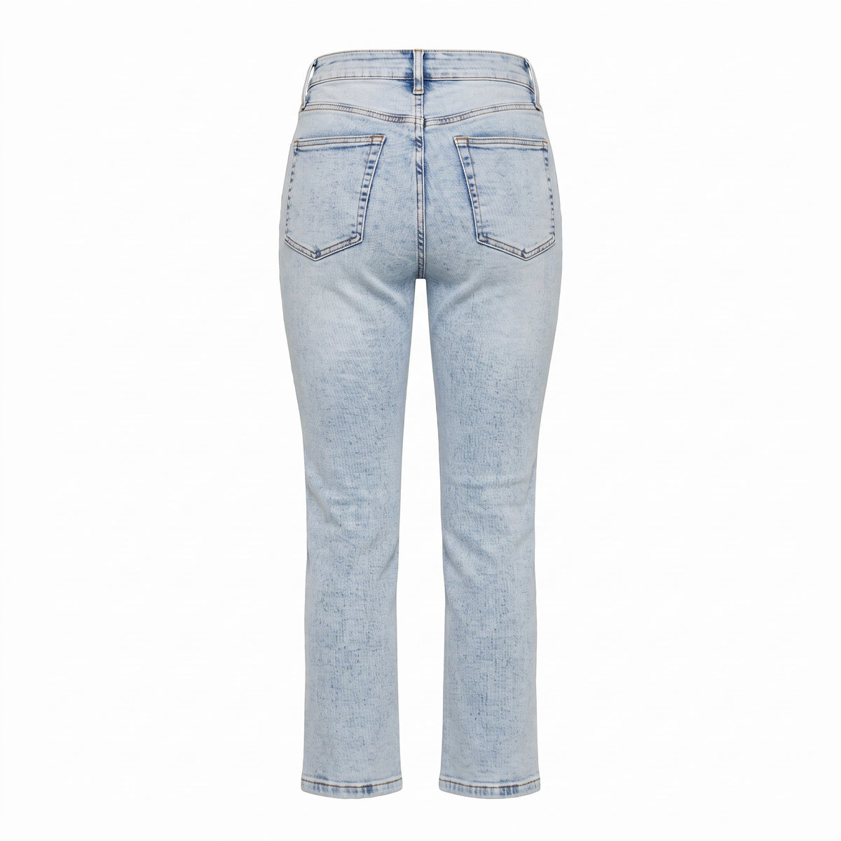 Light Blue Straight Leg Jeans - shopaleena