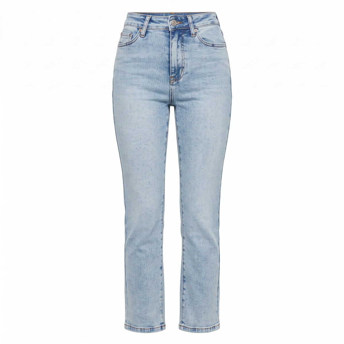 Light Blue Straight Leg Jeans - shopaleena