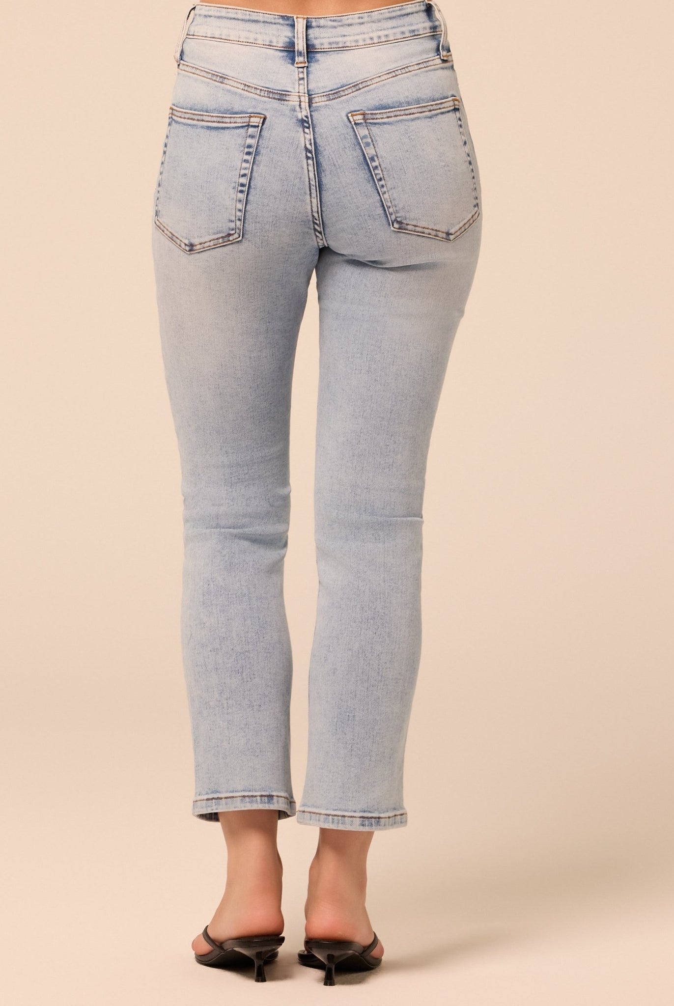 Light Blue Straight Leg Jeans - shopaleena