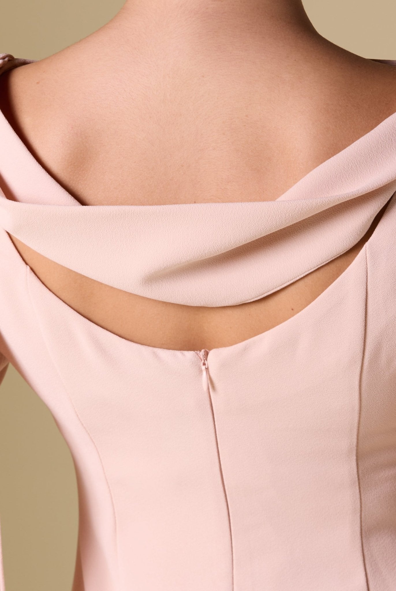 Light Pink Long Sleeves Maxi Dress - shopaleena