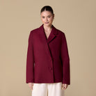 Linen Fabric Button Blazer - shopaleena