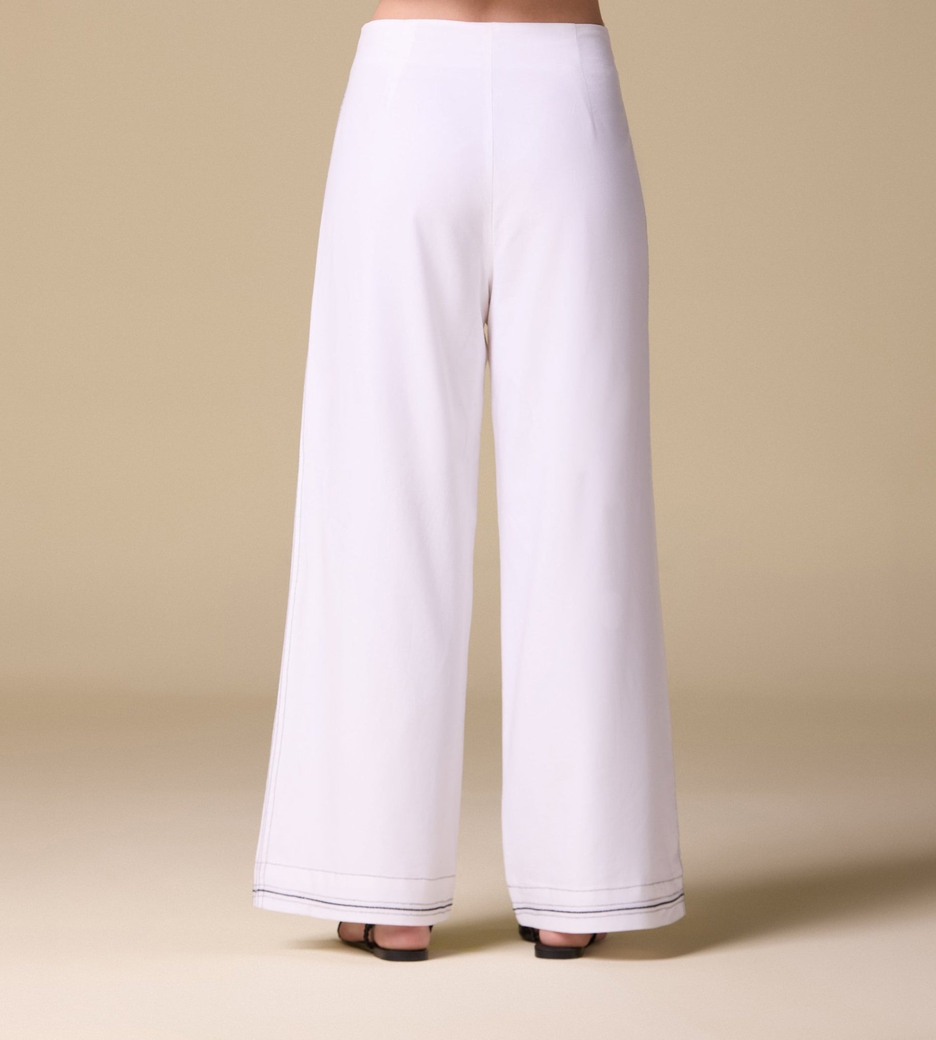 Linen Pants with Stitch Detailing - shopaleena