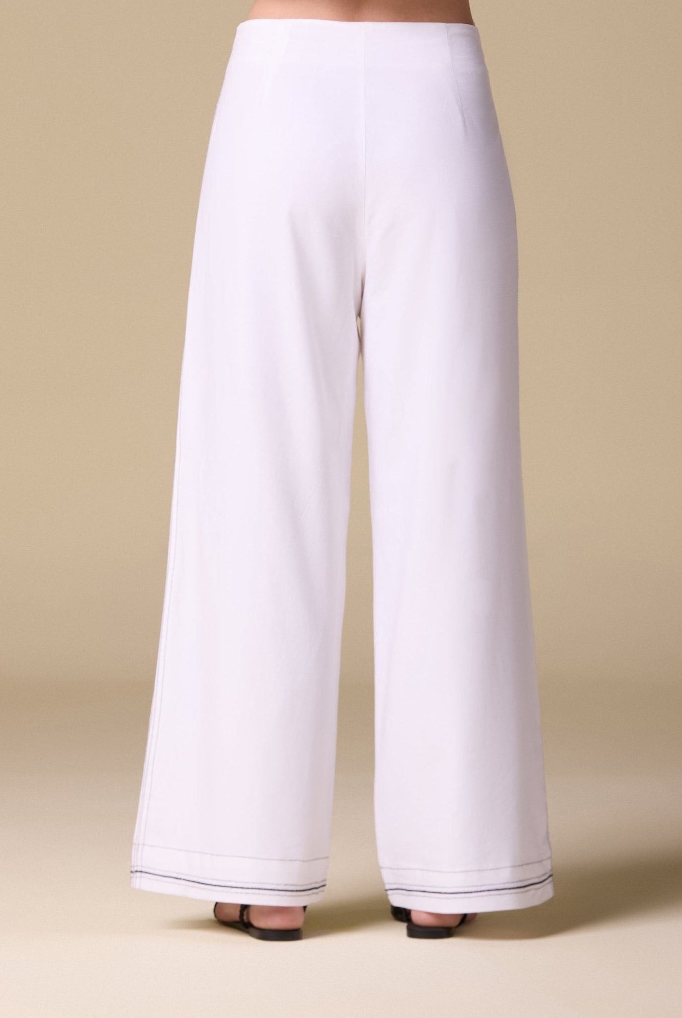 Linen Pants with Stitch Detailing - shopaleena