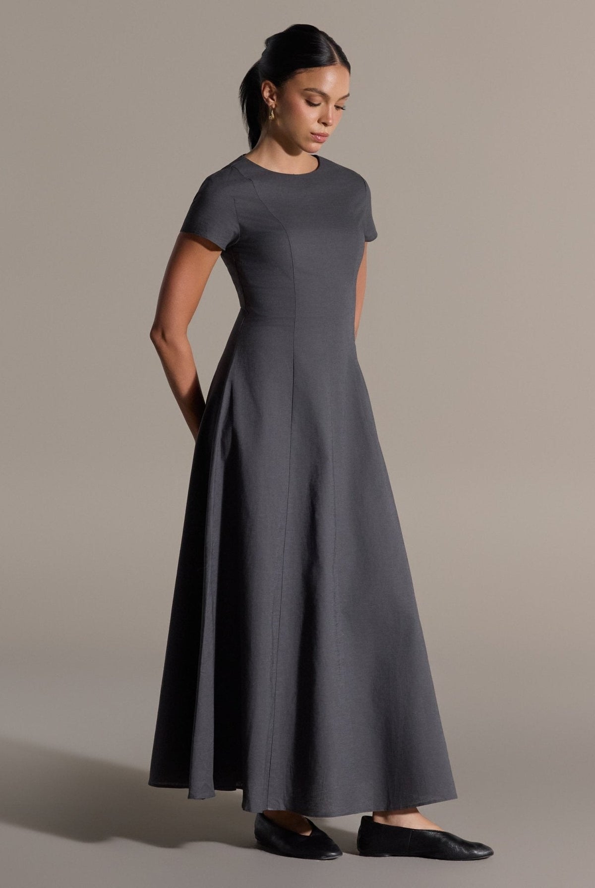 Linen Under Abaya Dress - shopaleena