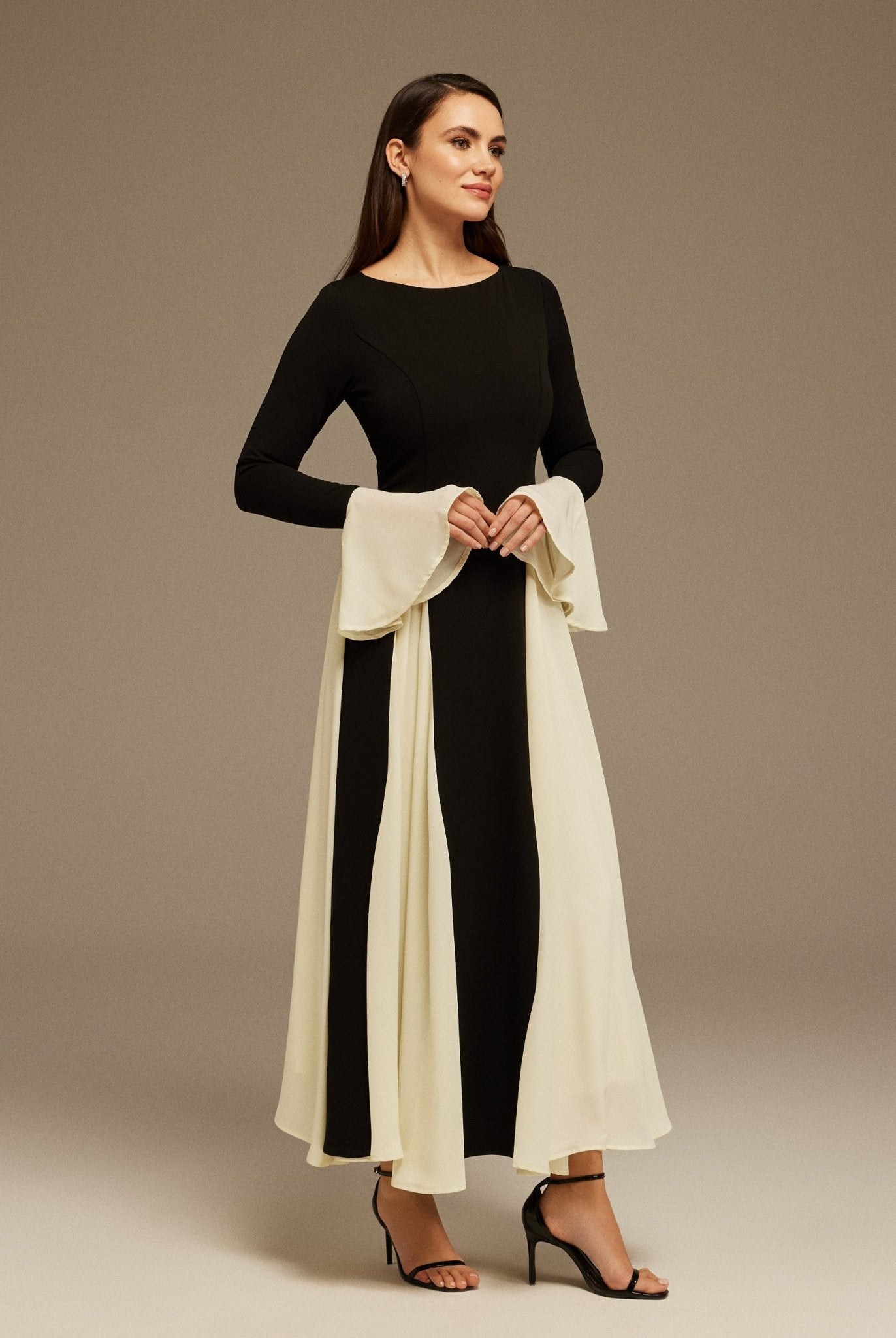Long Sleeve A - Line Maxi Dress - shopaleena