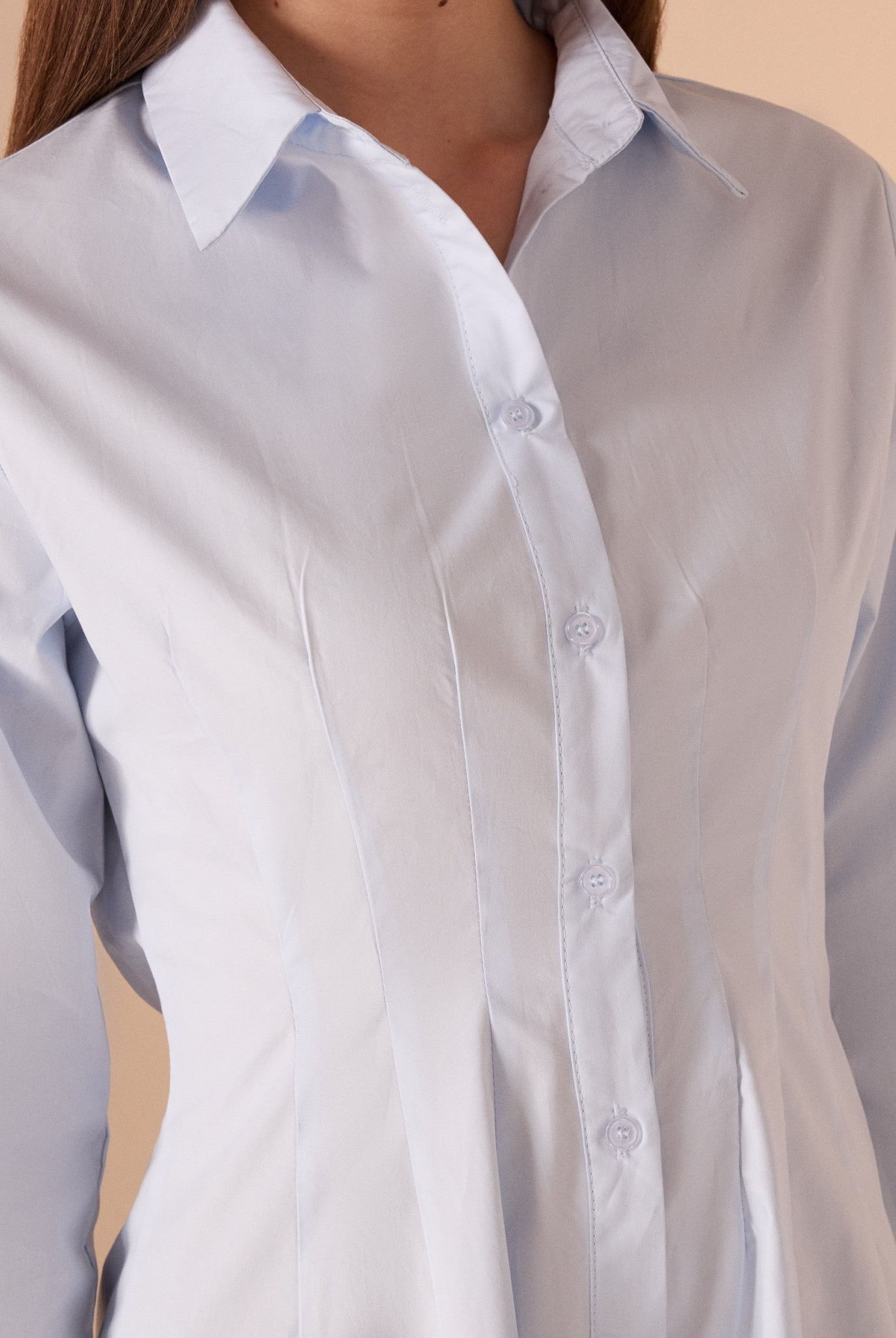 Long Sleeve A - line Maxi Poplin Dress - shopaleena