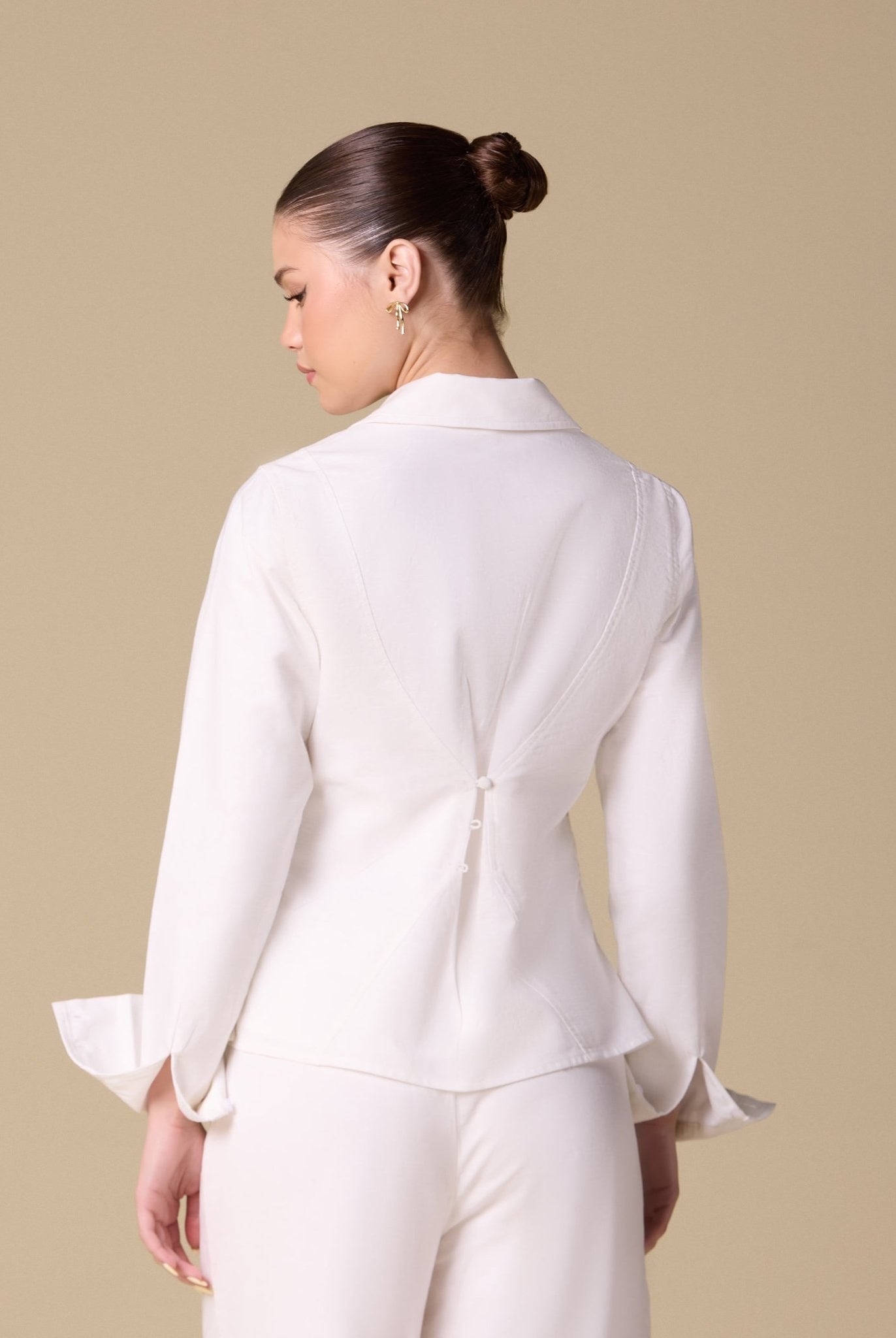 Long Sleeve Linen Shirt - shopaleena