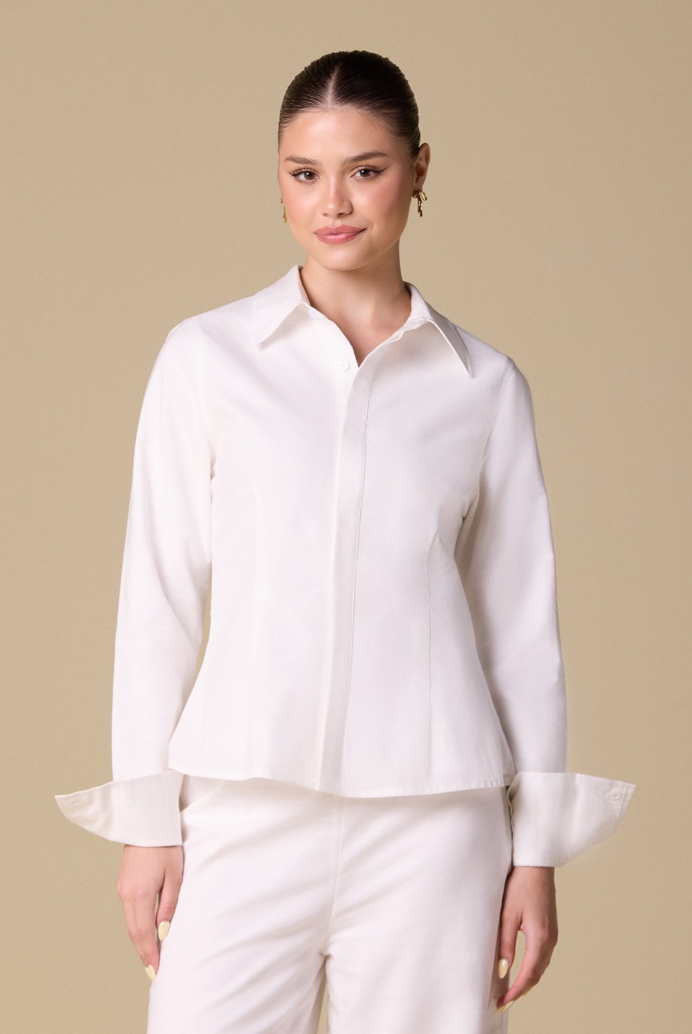 Long Sleeve Linen Shirt - shopaleena