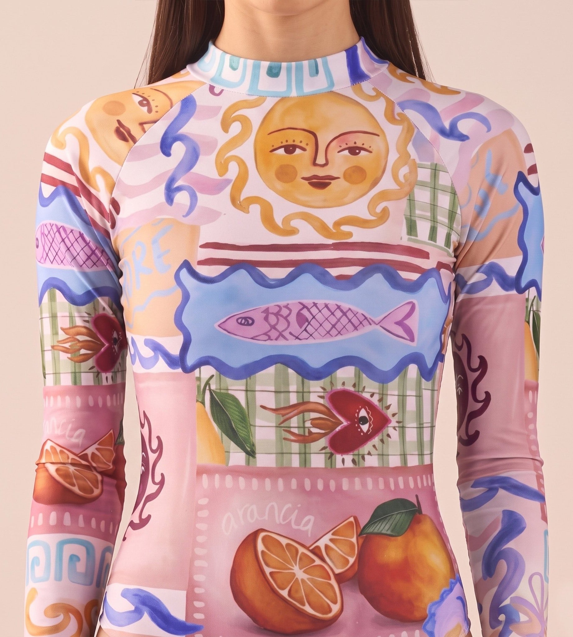 Long Sleeve One Piece Swimsuit - shopaleena