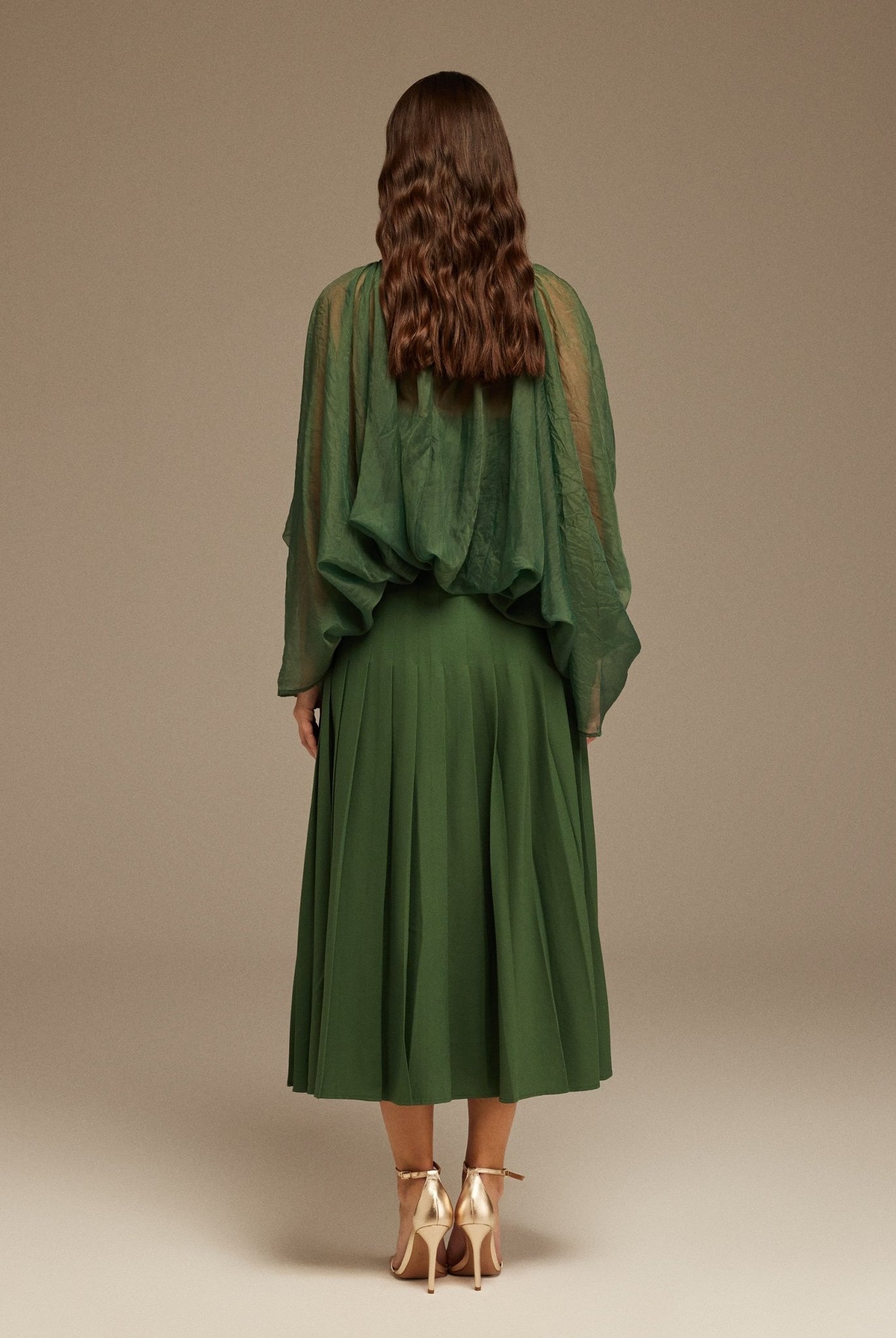 Long Sleeve Organza Top - shopaleena