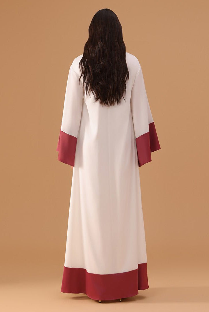 Long sleeve Printed Crepe Dress - shopaleena