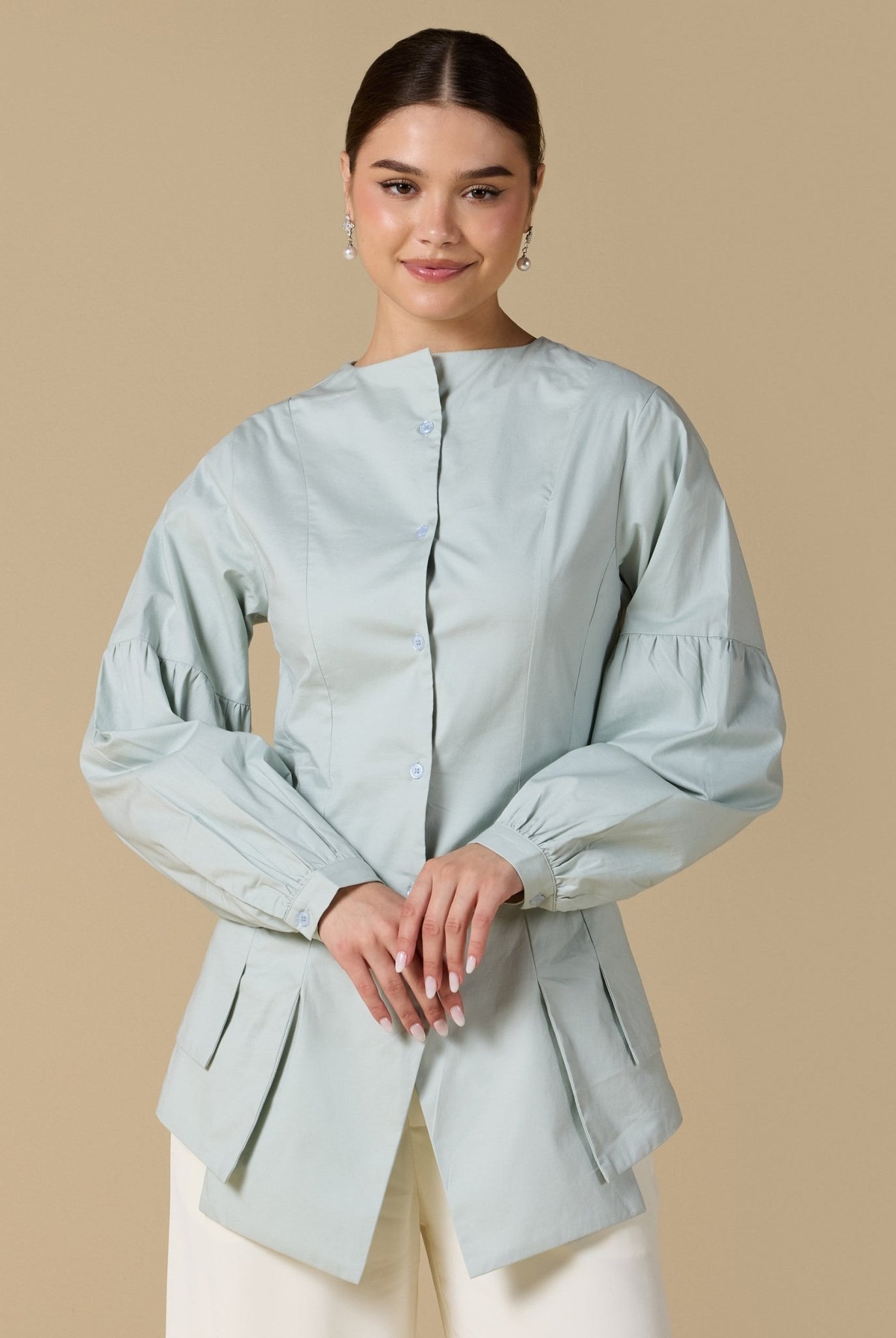 Long sleeve ruffled shirt - shopaleena