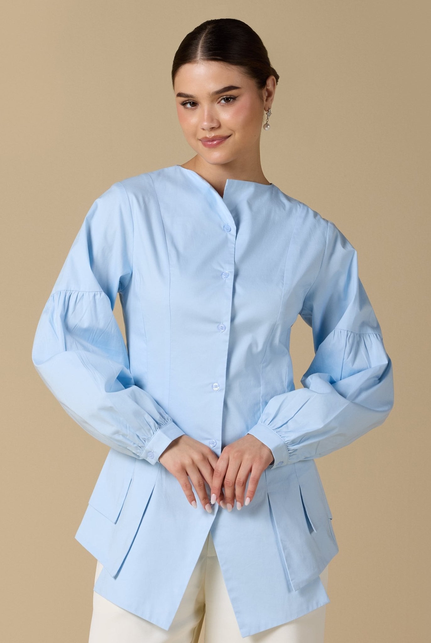 Long sleeve ruffled shirt - shopaleena