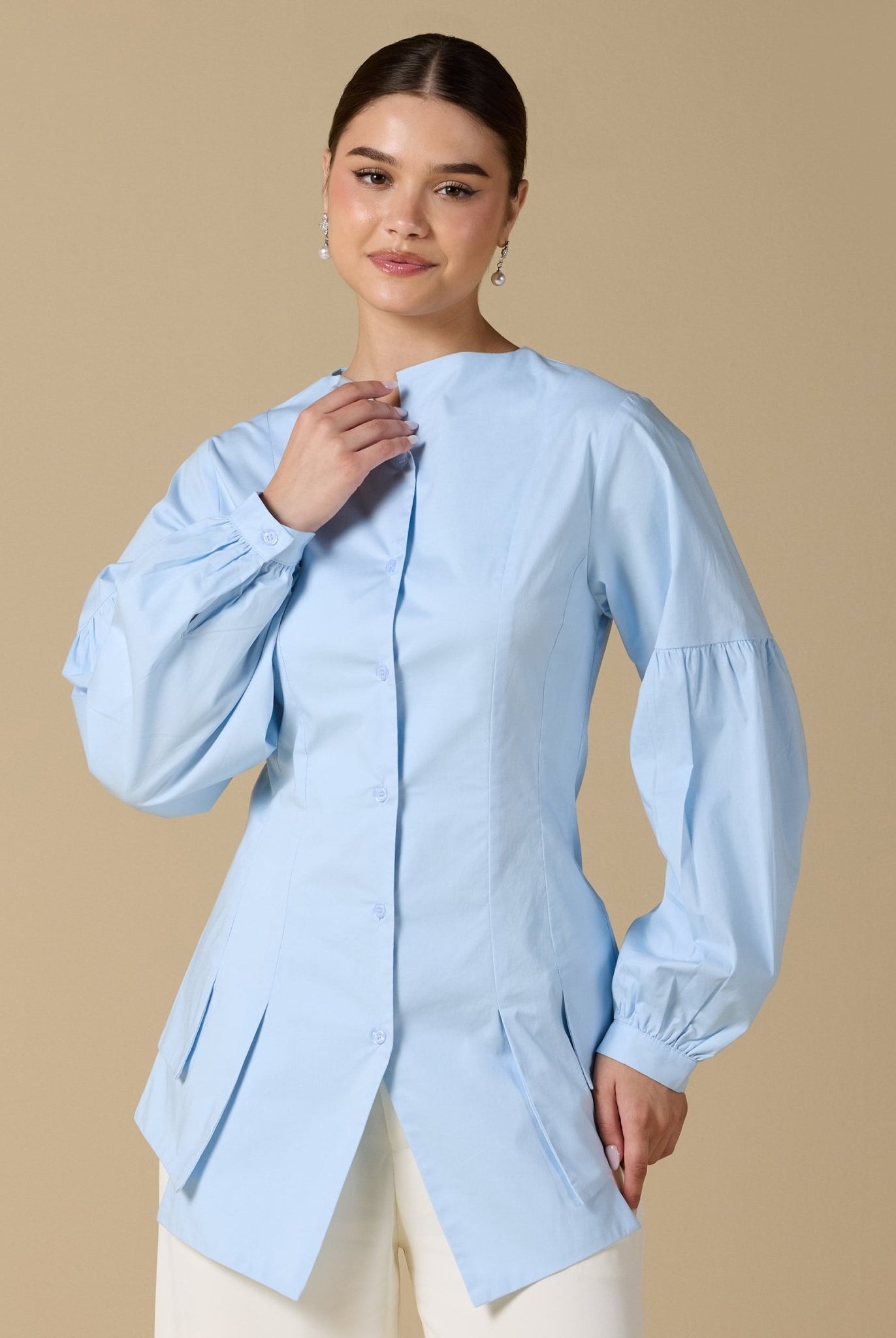 Long sleeve ruffled shirt - shopaleena