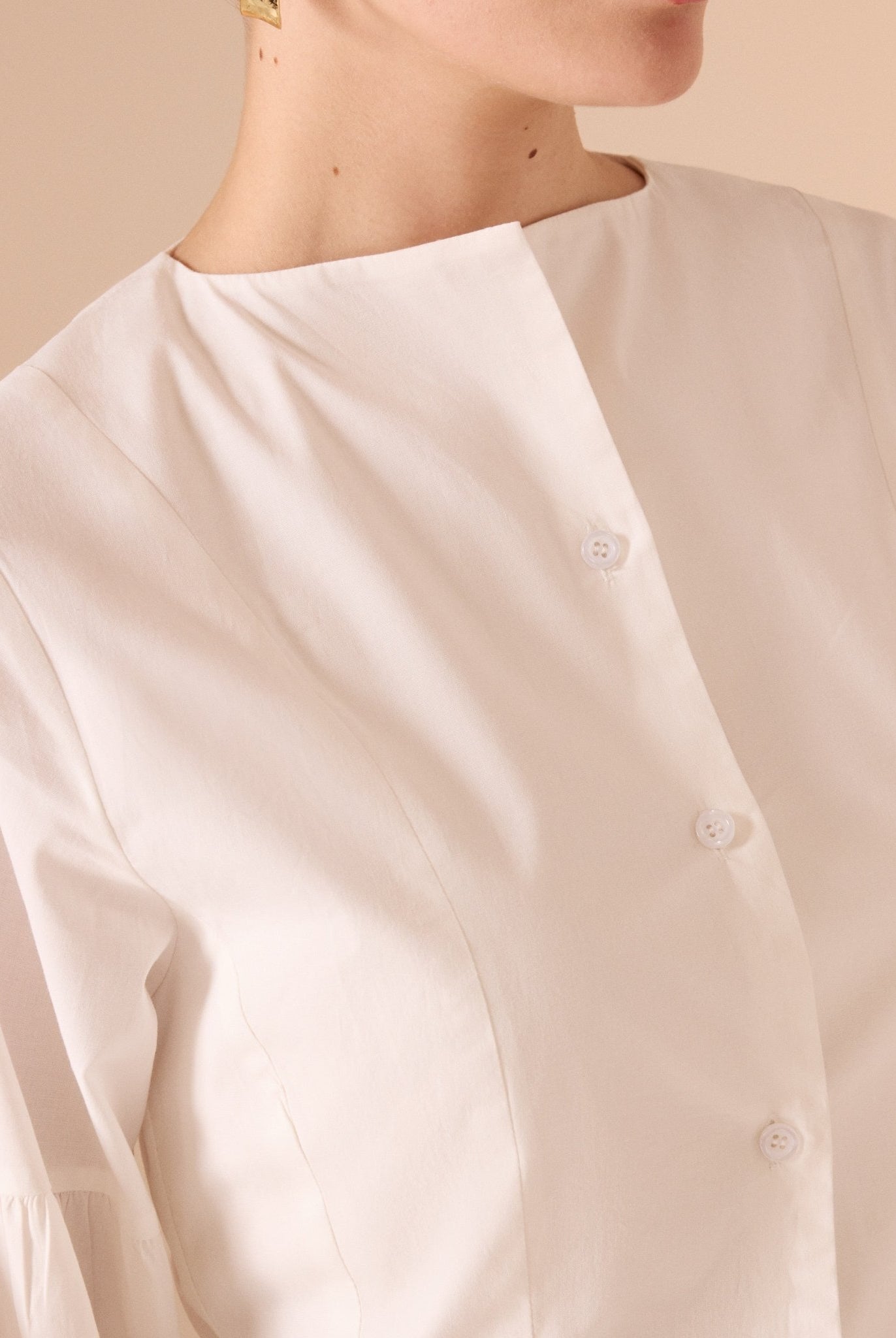 Long Sleeve Ruffled Shirt - shopaleena