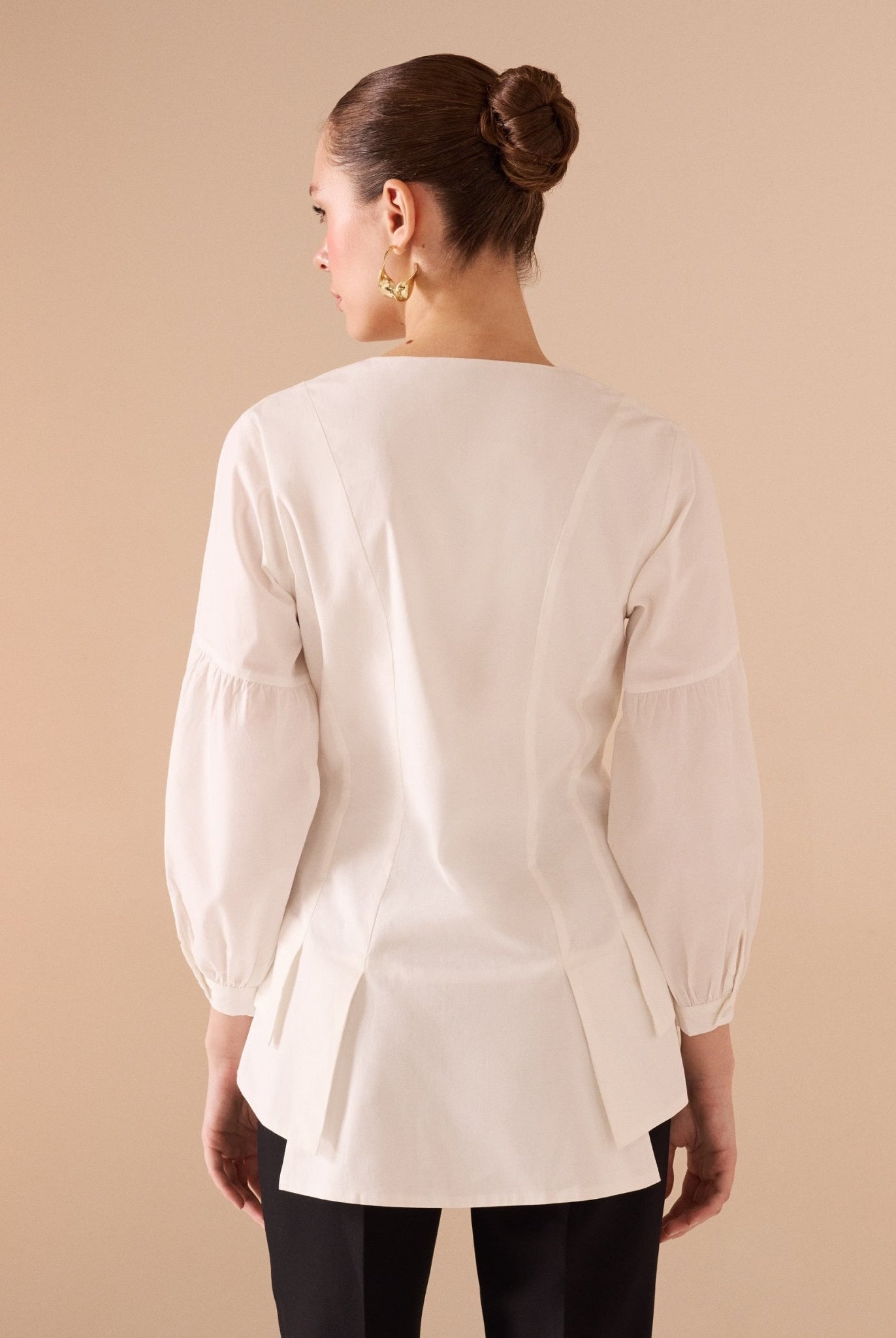 Long Sleeve Ruffled Shirt - shopaleena