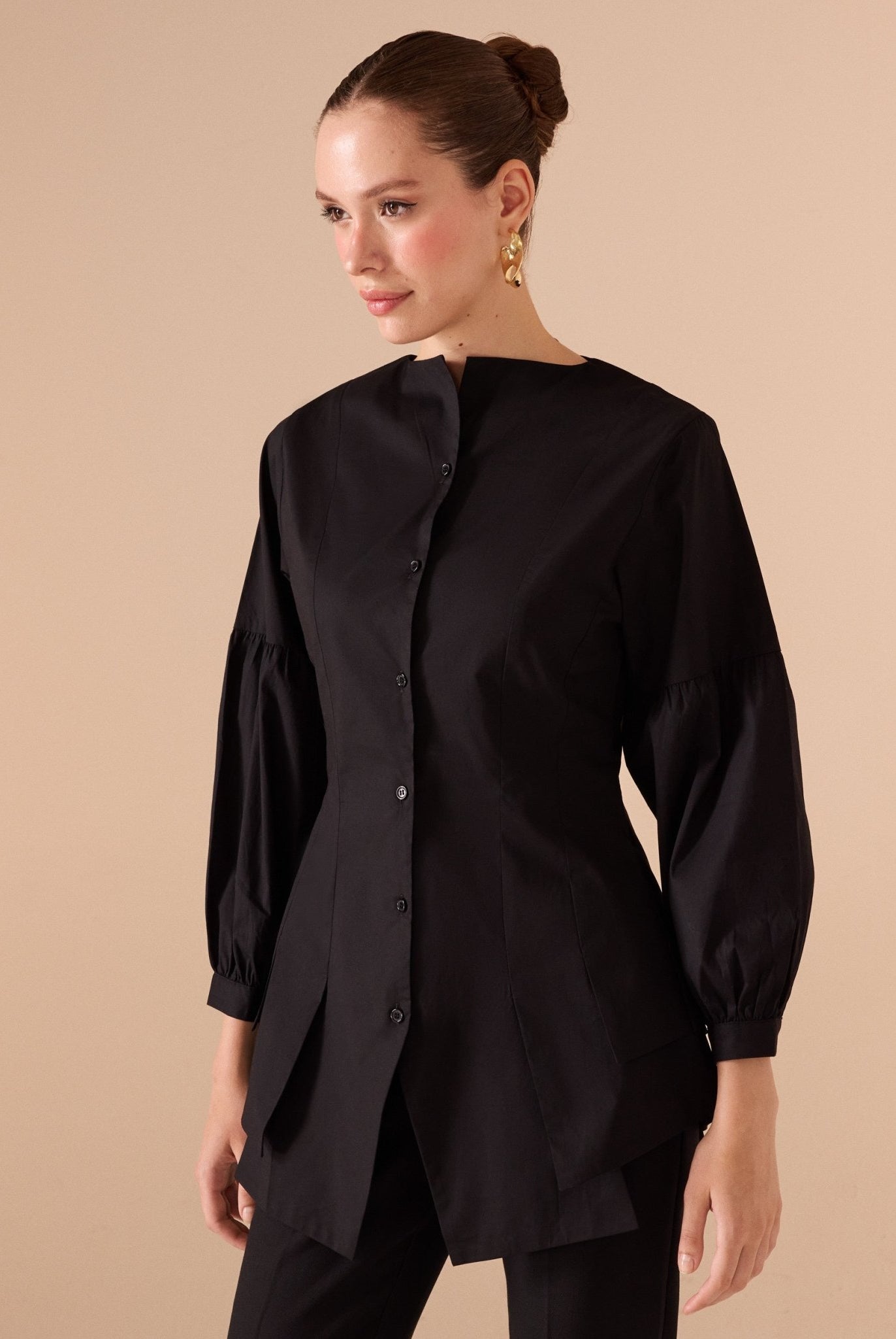 Long Sleeve Ruffled Shirt - shopaleena
