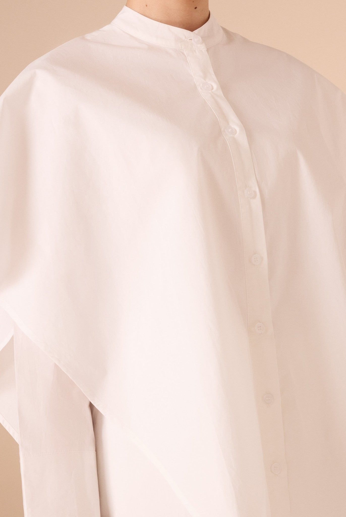 Long Sleeve Two layer Poplin Shirt - shopaleena