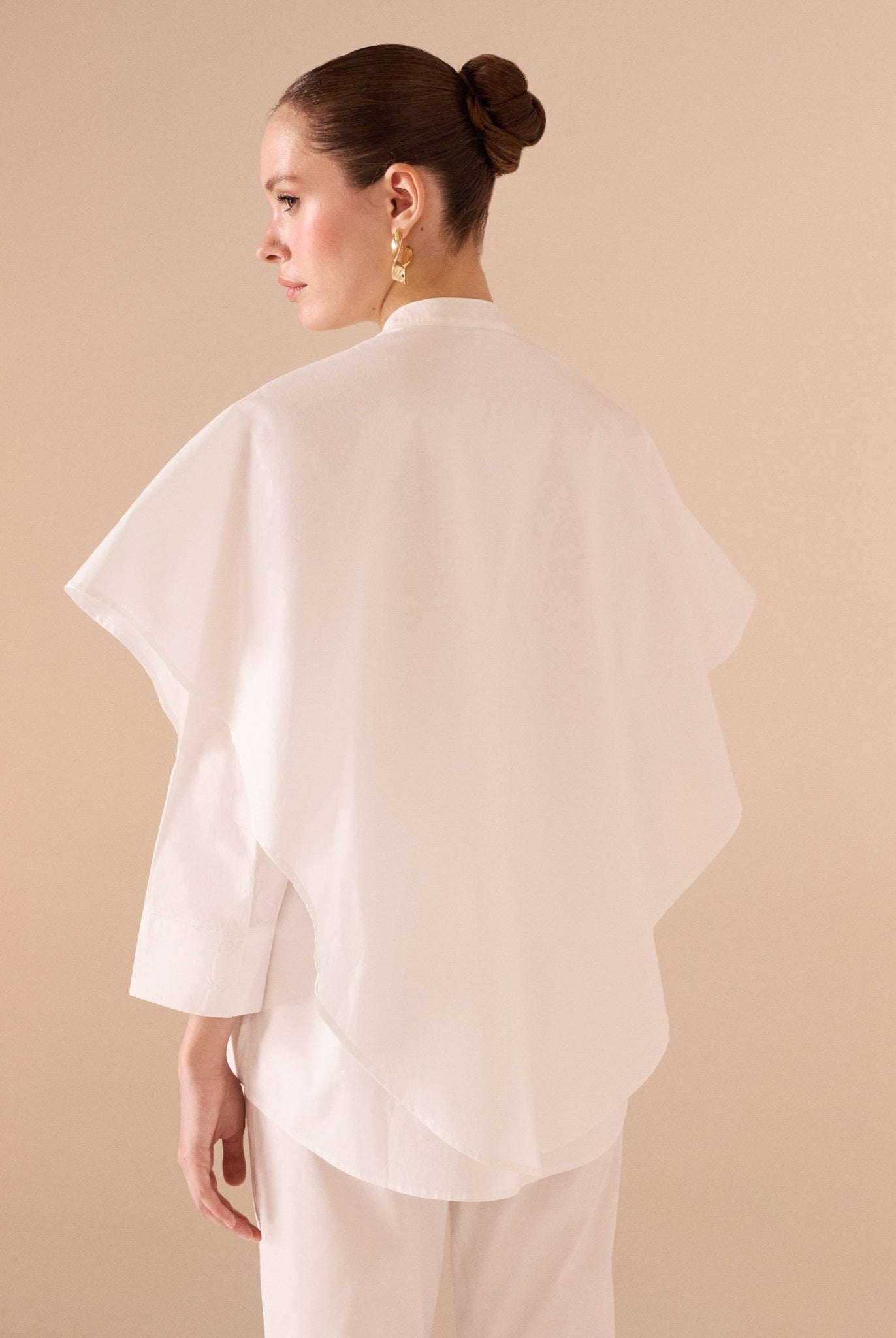 Long Sleeve Two layer Poplin Shirt - shopaleena