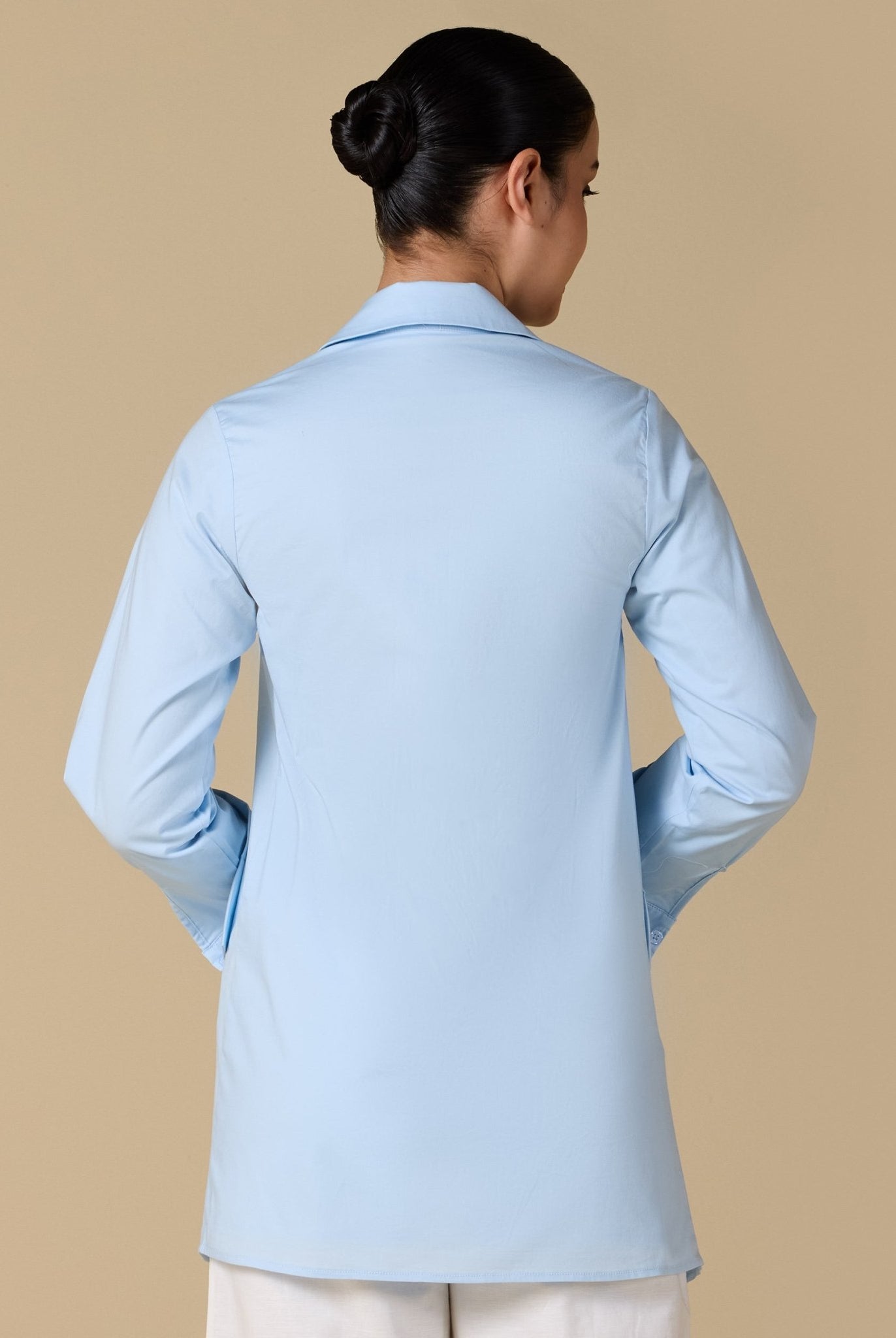 long sleeve wrap shirt - shopaleena