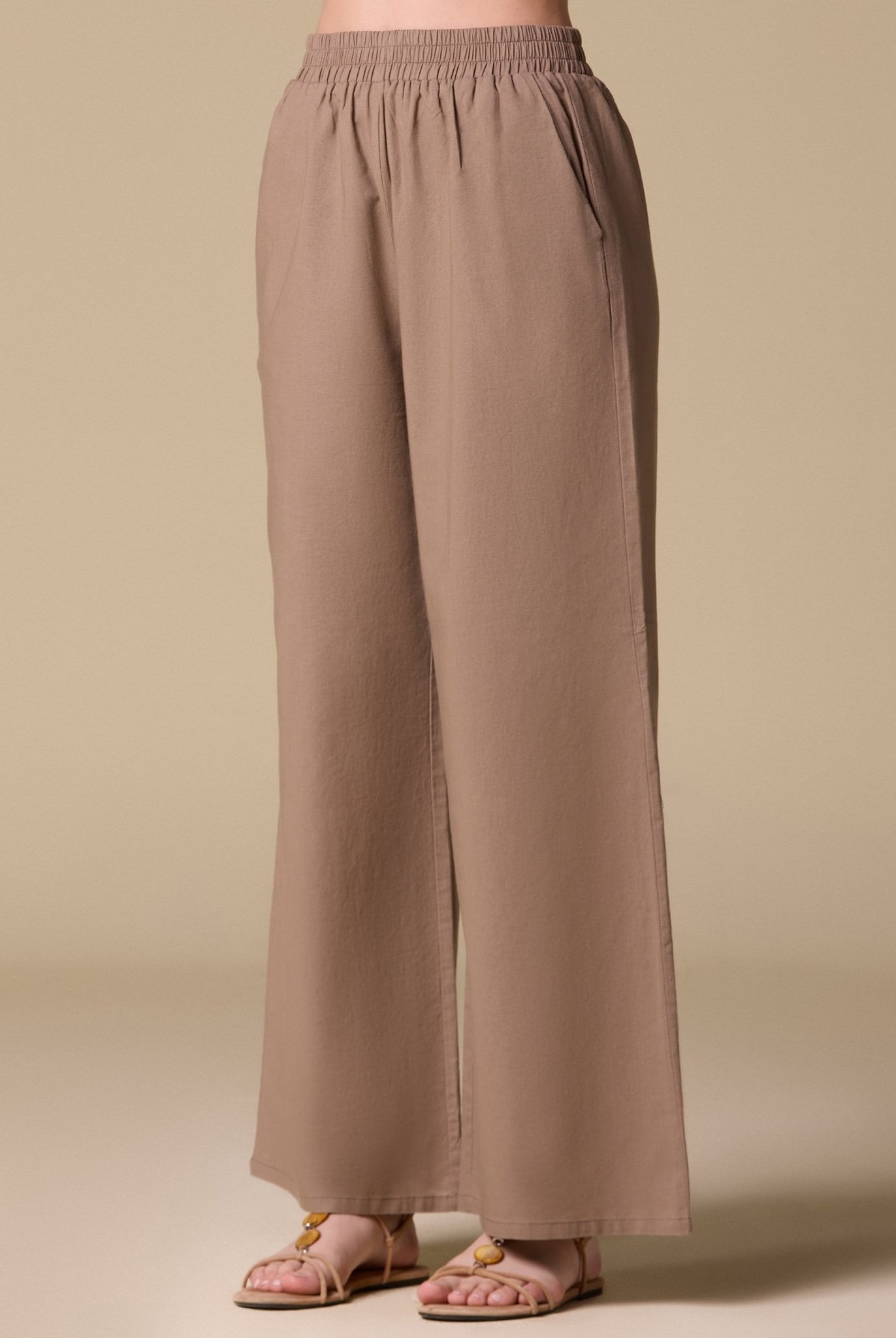 Loose Fit Drawstring Cord Cord Pants - shopaleena