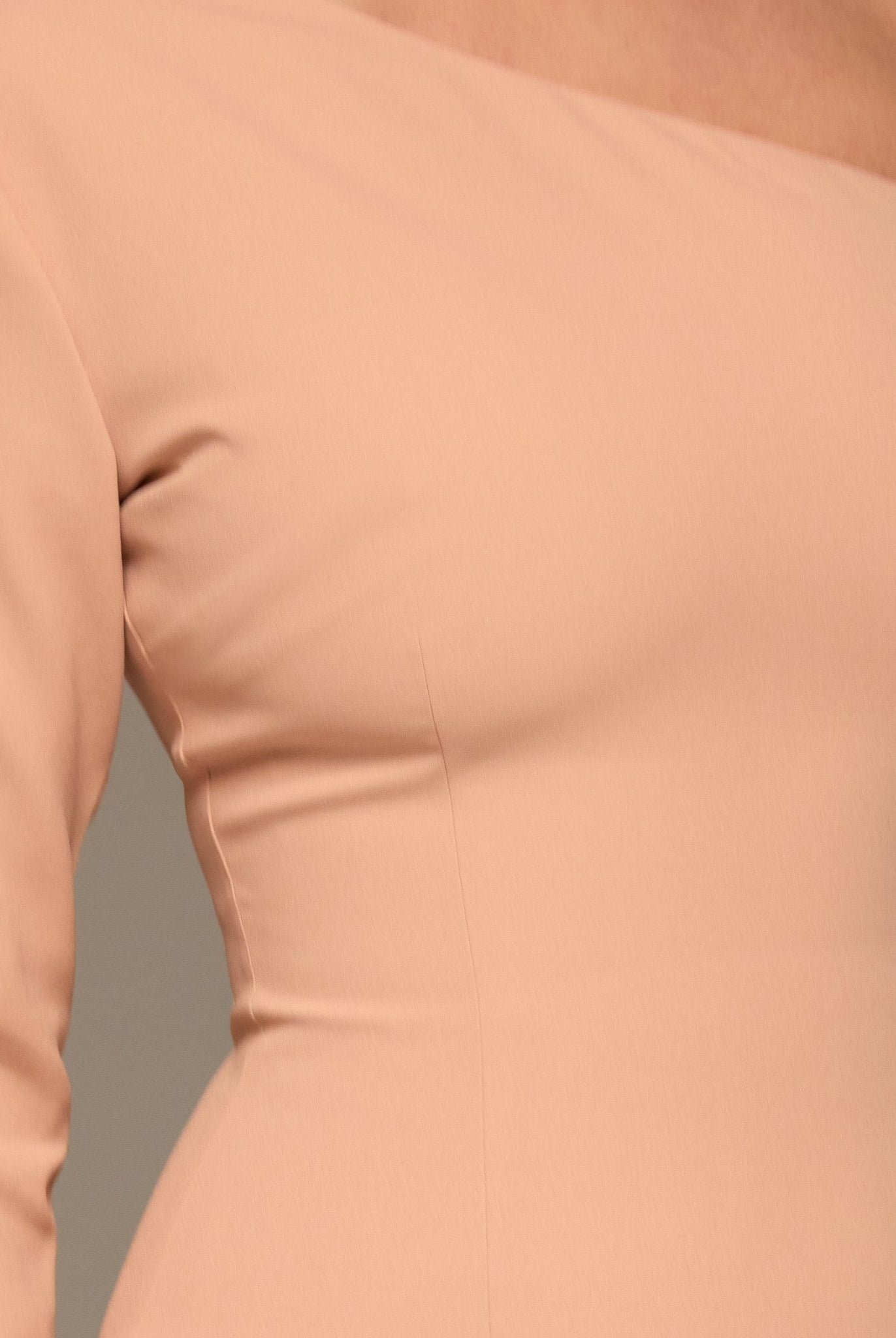 Nude One - shoulder Crepe Dress With Pleated Skirt - shopaleena