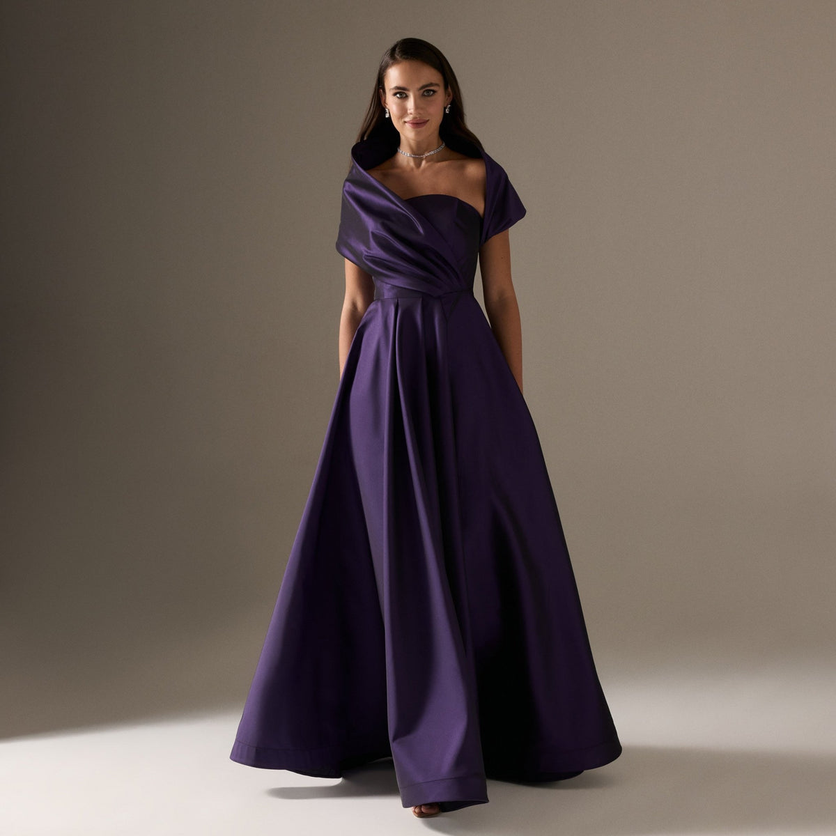 Off Shoulder Taffeta Maxi Dress shopaleena Off Shoulder Taffeta Maxi Dress shopaleena