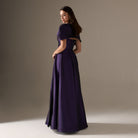 Off Shoulder Taffeta Maxi Dress - shopaleena