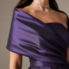 Off Shoulder Taffeta Maxi Dress - shopaleena