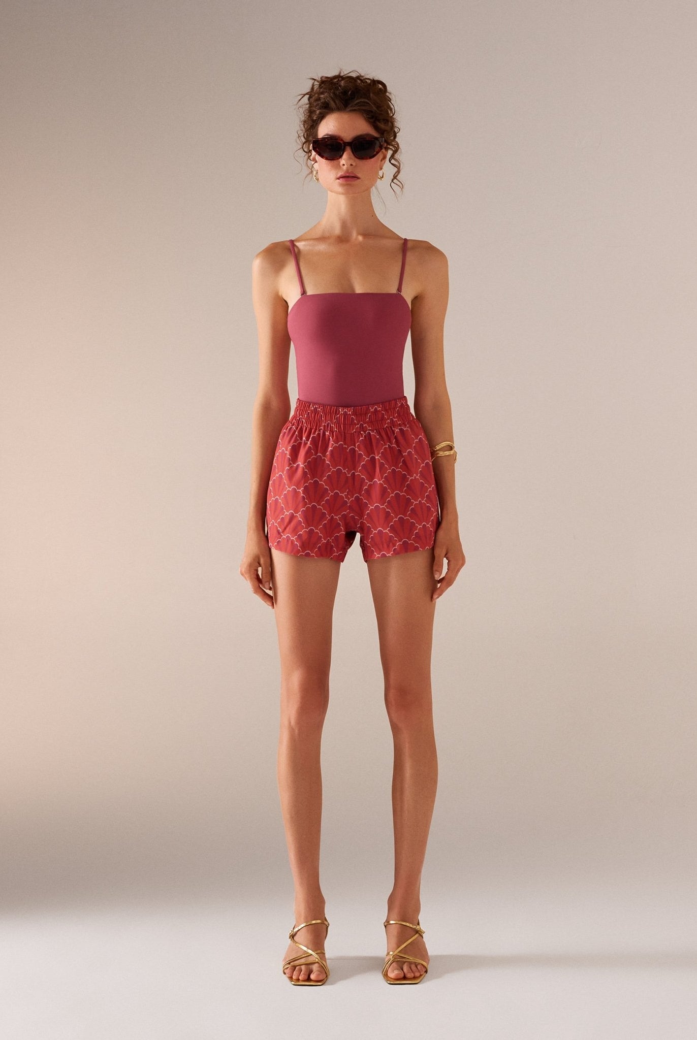 One Piece Pink Swimsuit - shopaleena