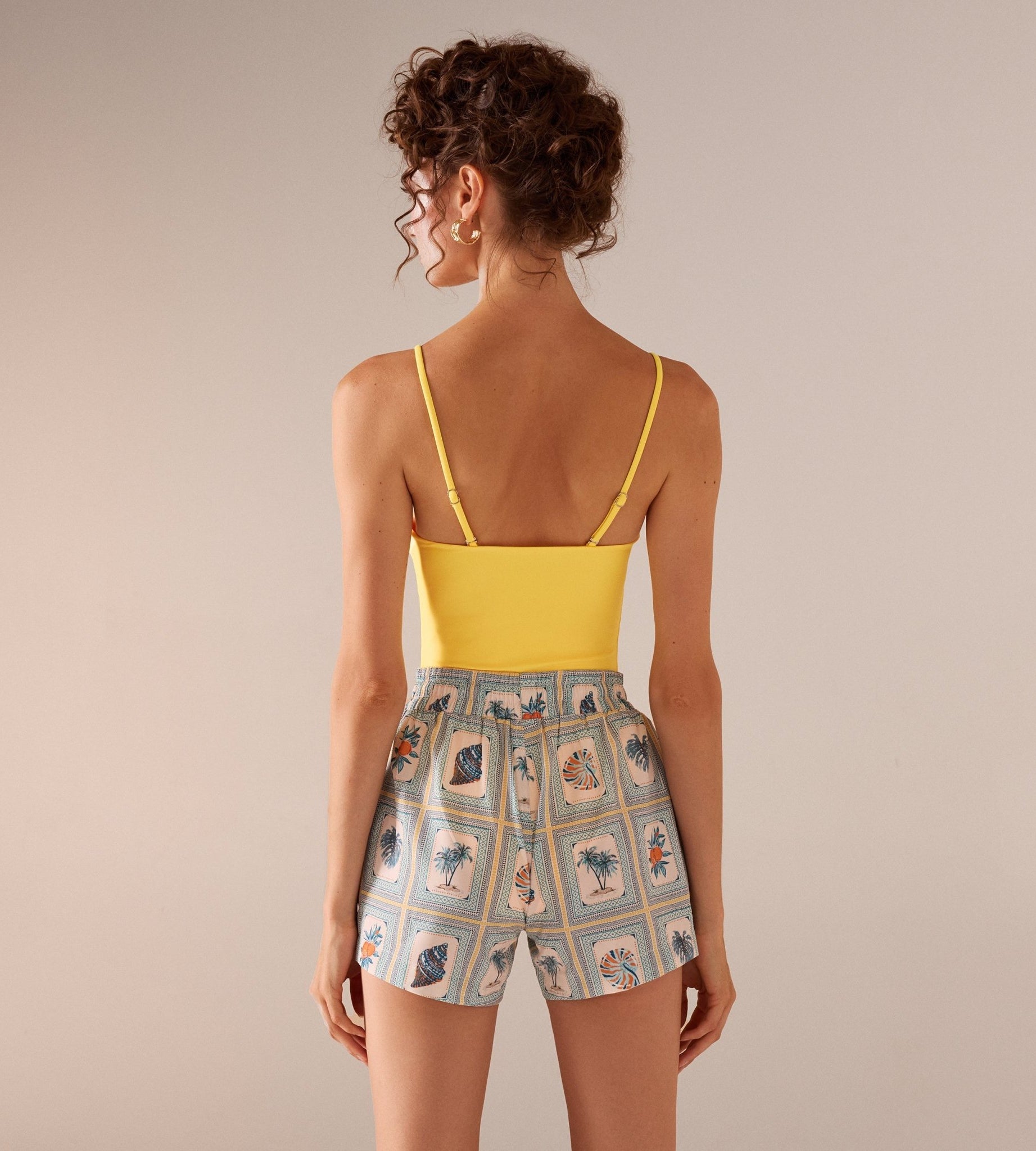 One Piece Yellow Swimsuit - shopaleena