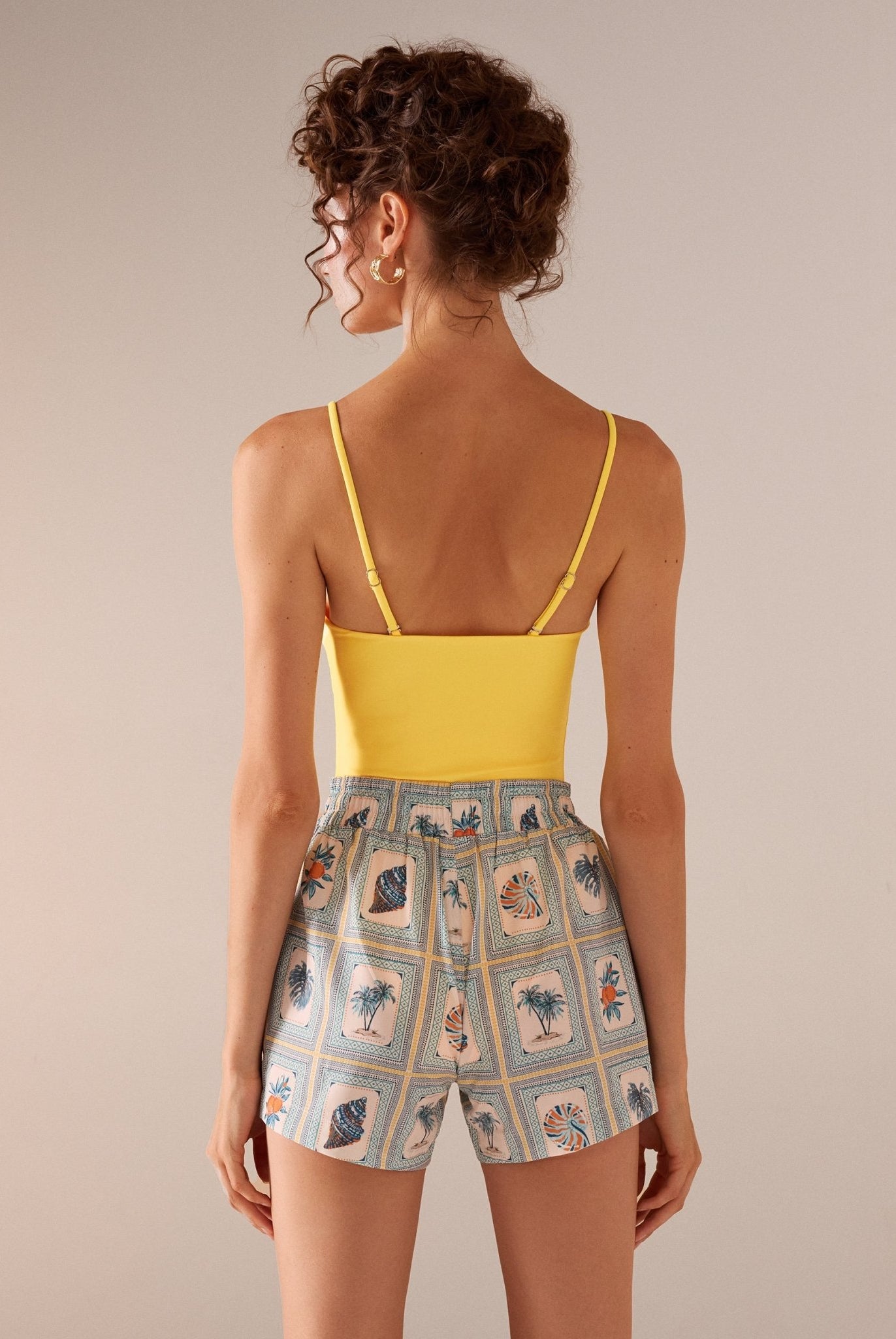 One Piece Yellow Swimsuit - shopaleena